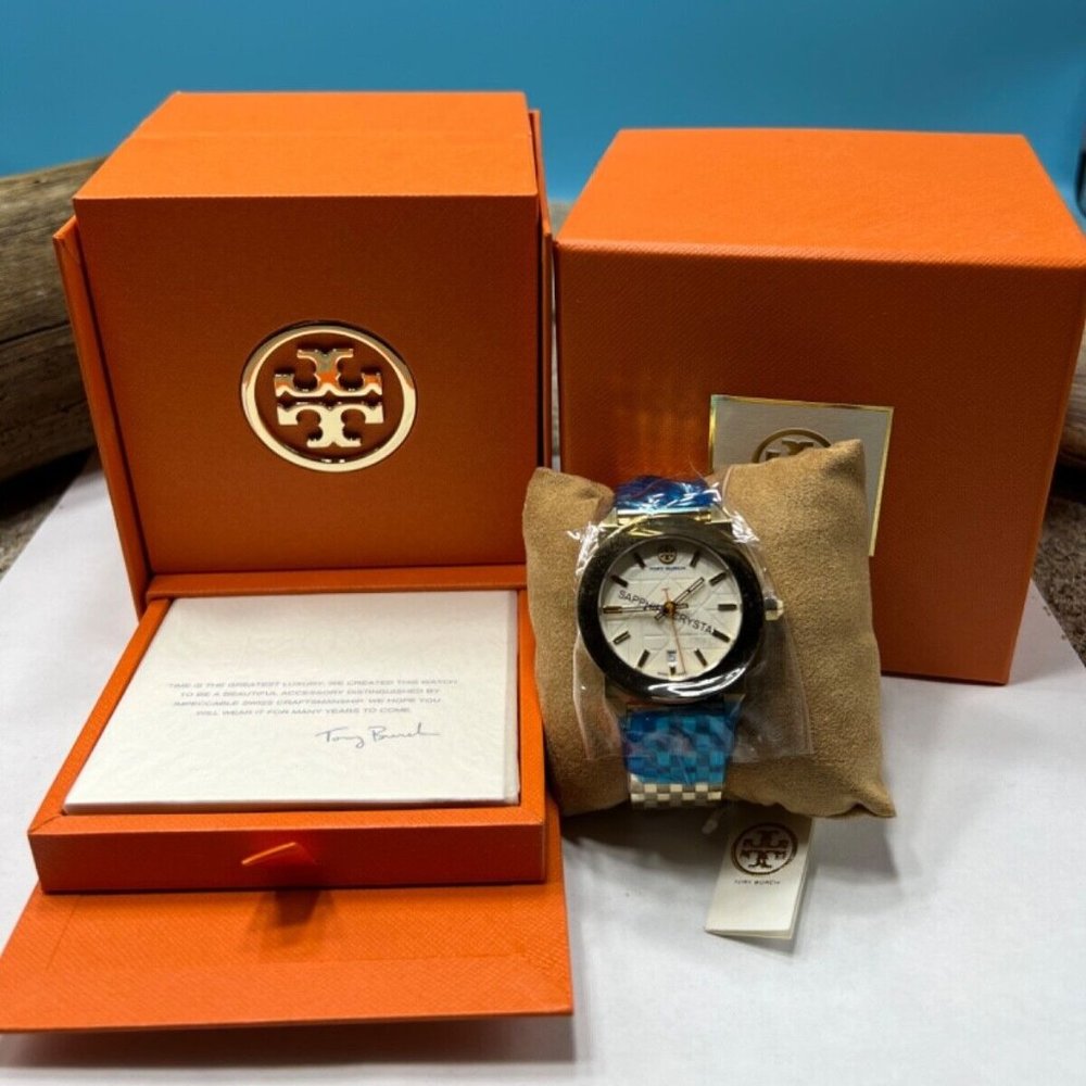 TORY BURCH Whitney Ivory Dial Gold-tone Ladies Watch TRB8002 M.S.R.P.$595.00